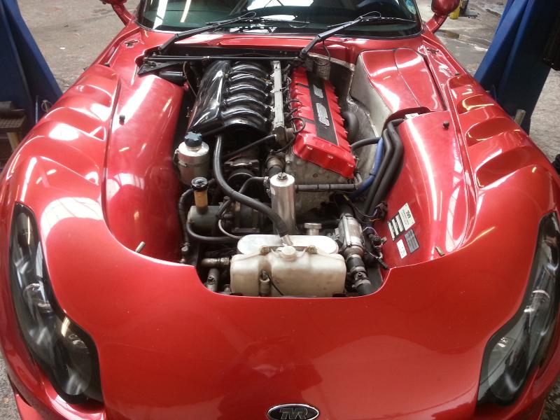 TVR Sagaris bonnet off