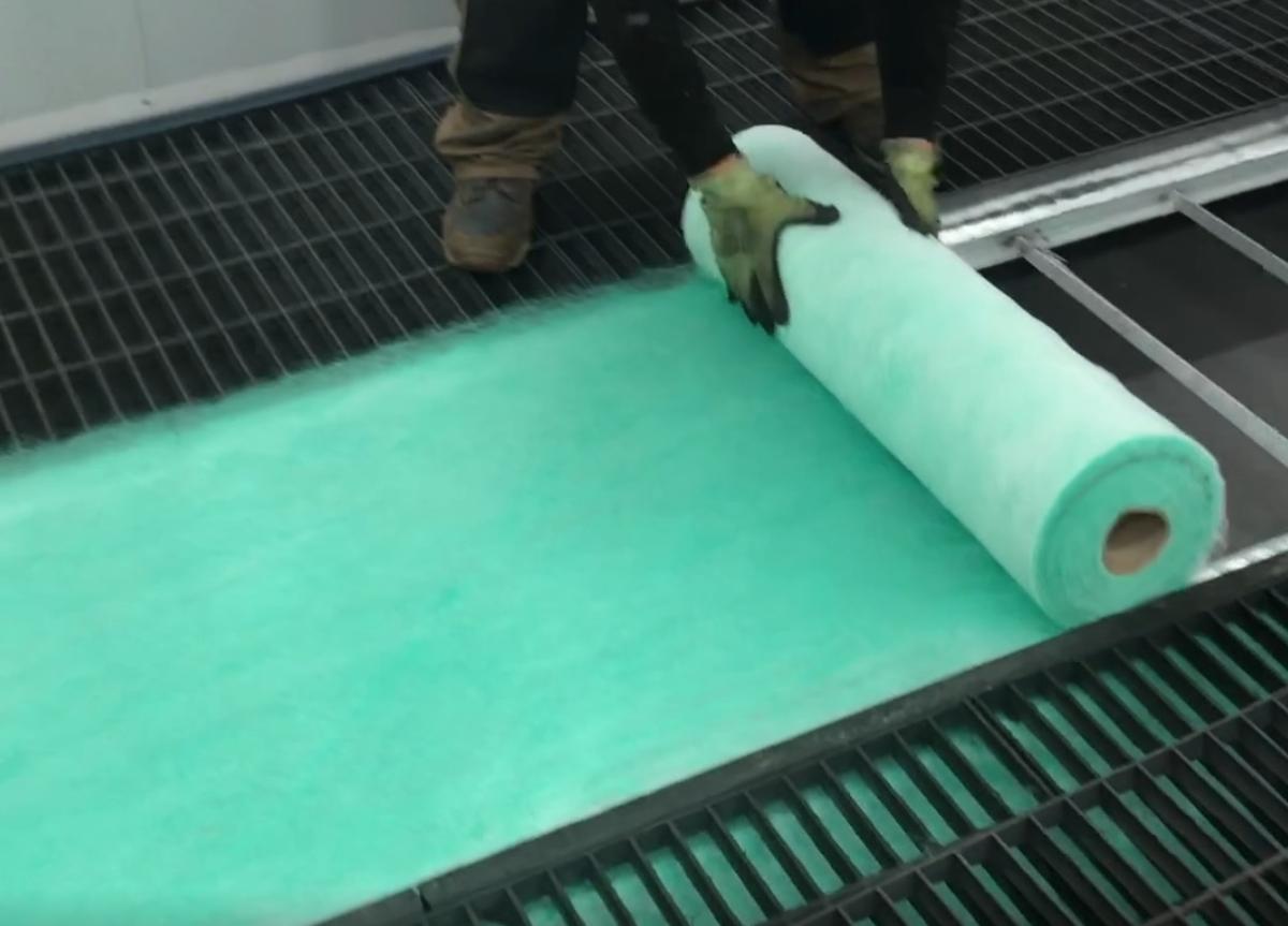 Spray Booth Floor Filter 1m x 20m