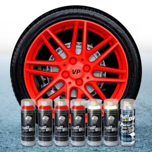 FullDip Wheel Kit - Fluorescent - RED - Gloss