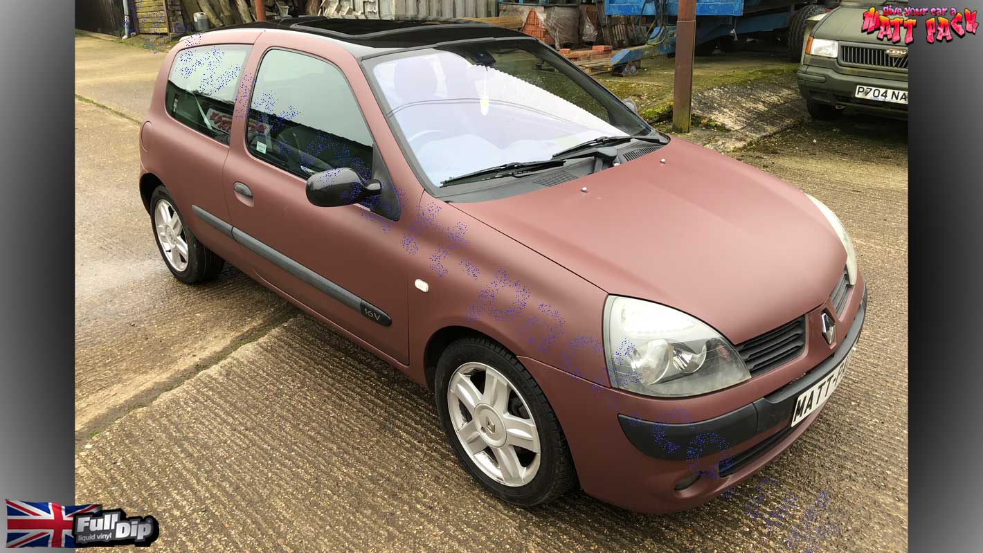 clio spray wrapped in fulldip cherry red at matt-pack